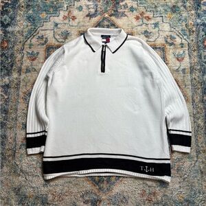 Vintage Tommy Hilfiger 1/4 Zip-up Sailor Sweater Medium